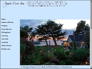 Web site www.agatecove.com, Agate Cove Inn
