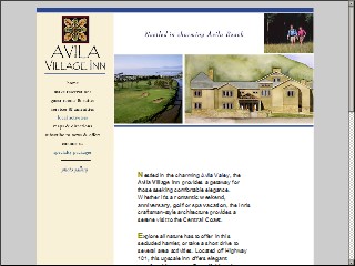 Web site www.avilavillageinn.com, Avila Village Inn