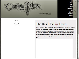 Web site www.cambriapalmsmotel.com, Cambria Palms Motel