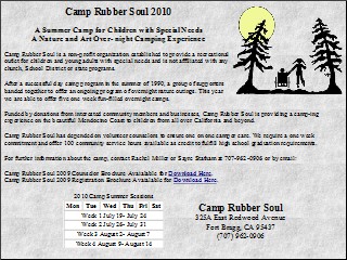 Web site www.camprubbersoul.org, Camp Rubber Soul