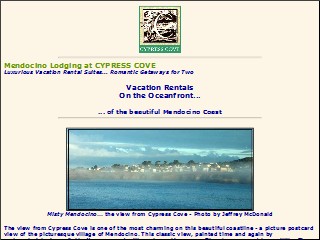 Web site www.cypresscove.com, Cypress Cove
