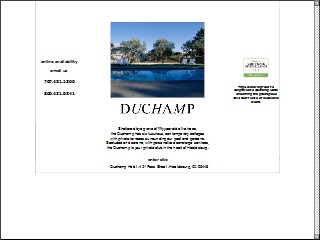 Web site www.duchamphotel.com, Duchamp Hotel