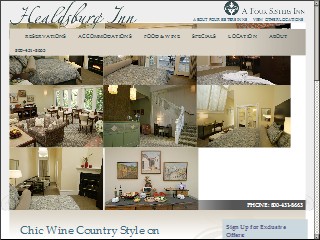 Web site www.healdsburginn.com, Healdsburg Inn on the Plaza, A Four Sisters Inn