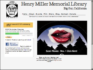 Web site www.henrymiller.org, Gorda Cabin Rentals