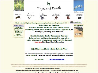 Web site www.highlandranch.com, Highland Ranch