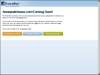 Web site www.honeyoakhouse.com, Honey Oak House