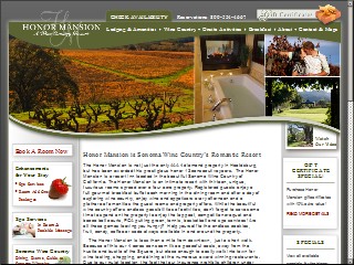 Web site www.honormansion.com, Honor Mansion