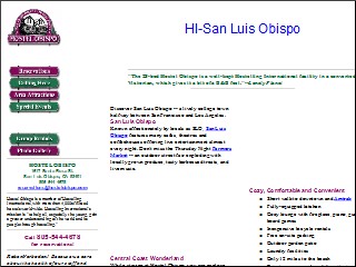 Web site www.hostelobispo.com, Hostel Obispo