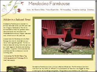 Web site www.mendocinofarmhouse.com, Mendocino Farm House