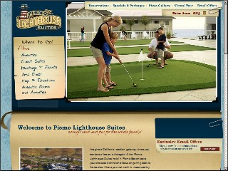 Web site www.pismolighthousesuites.com, Pismo Lighthouse Suites