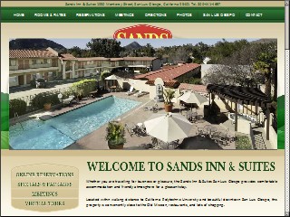 Web site www.sandssuites.com, Sands Inn & Suites