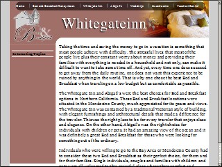 Web site www.whitegateinn.com, Whitegate Inn